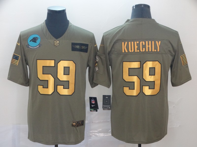Men's Carolina Panthers Luke Kuechly #59 Brown Jersey